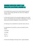 WAXING UPDATED SCRIPT 2026&NewLine;PRACTICE SOLUTIONS GRADED A&plus;
