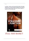 Test Bank for Structure & Function of the Body&comma; 17th Edition by Kevin T&period; Patton & Gary A&period; Thibodeau &vert; Complete A&plus; Guide &vert; All Chapters with Verified Questions & Answers