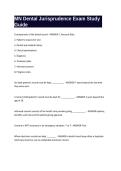 MN Dental Jurisprudence Exam Study Guide