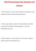 Package Deal for PALS Actual Practice Exams Pediatric Advanced Life Support Complete Study Guide & Practice Questions 2026&sol;2027 &vert; PALS Final Exam Review &vert; Pretest & Post-Test &vert; Pediatric Arrhythmias &vert; Pharmacology &vert; Pediatric Resuscitation Algorithms &vert; Em