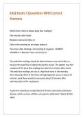 EAQ Exam 3 Questions With Correct Answers