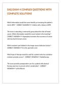 EAQ EXAM 4 COMPLEX QUESTIONS WITH COMPLETE SOLUTIONS