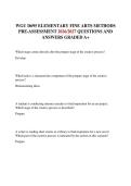 WGU D695 ELEMENTARY FINE ARTS METHODS PRE-ASSESSMENT 2026&sol;2027 QUESTIONS AND ANSWERS GRADED A&plus;&NewLine;&NewLine;
