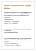 EAQ Final Exam Questions With Complete Solutions