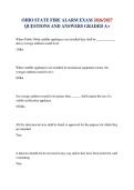 OHIO STATE FIRE ALARM EXAM 2026&sol;2027 QUESTIONS AND ANSWERS GRADED A&plus;&NewLine;&NewLine;