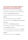 NSC EXAM 4 EXAM WITH CORRECT QUESTIONS AND ANSWERS 2026