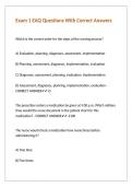 Exam 1 EAQ Questions With Correct Answers