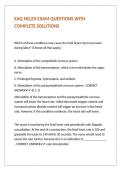 EAQ NCLEX EXAM QUESTIONS WITH COMPLETE SOLUTIONS 