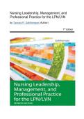 Test Bank - Nursing Leadership&comma; Management&comma; and Professional Practice for the LPN&sol;LVN&comma; 7th Edition &lpar;Dahlkemper&comma; 2021&rpar;&comma; Chapter 1-20 Fully Covered 2026&sol;2027