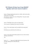 &NewLine;NSC Defensive Driving Course Exam 2026&sol;2027 Questions And Correct Answers Graded A&plus;&NewLine;