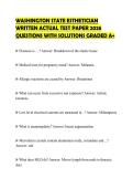 WASHINGTON STATE ESTHETICIAN&NewLine;WRITTEN ACTUAL TEST PAPER 2026&NewLine;QUESTIONS WITH SOLUTIONS GRADED A&plus;