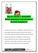 NU 411 Exam 1 &lpar;2026&sol;2027&rpar; &vert; 500&plus; Exam Questions & Verified Answers &vert; Nursing Leadership&comma; Management&comma; Delegation&comma; Ethics&comma; Legal Issues&comma; Advocacy & Time Management