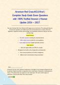American Red Cross-ACLS-Final &vert; Complete Study Guide Exam Questions with 100&percnt; Verified Answers &vert; Newest Update 2026 &ndash; 2027&period;&NewLine;