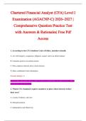 Chartered Financial Analyst &lpar;CFA&rpar; Level I&NewLine;Examination &lpar;AGACNP-C&rpar; 2026&ndash;2027 &vert; &NewLine;Comprehensive Question Practice Test &NewLine;with Answers & Rationales&vert; Free Pdf &NewLine;Access
