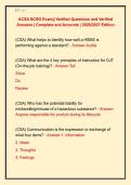 ACSA NCSO Exam&vert;&vert; Verified Questions and Verified &NewLine;Answers &vert; Complete and Accurate &vert; 2026&sol;2027 Edition