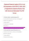 Chartered Financial Analyst &lpar;CFA&rpar; Level &NewLine;III Examination &lpar;AGACNP-C&rpar; 2026&ndash;2027&NewLine;&vert; Comprehensive Question Practice Test &NewLine;with Answers & Rationales&vert; Free Pdf &NewLine;Access