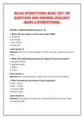 RELIAS DYSRHYTHMIA BASIC TEST 100 QUESTIONS AND ANSWERS 2026&sol;2027 &lpar;BASIC A DYSRHYTHMIA&rpar;