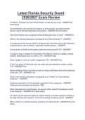 Latest Florida Security Guard&NewLine;2026&sol;2027 Exam Review