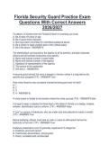 Florida Security Guard Practice Exam&NewLine;Questions With Correct Answers&NewLine;2026&sol;2027