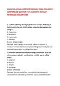 WGU D115 ADVANCED PATHOPHYSIOLOGY EXAM 2026&sol;2027 &vert; COMPLETE 200-QUESTION TEST BANK WITH DETAILED RATIONALES & STUDY GUIDE