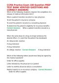 CCMA Practice Exam 180 Question PREP TEST BANK VERIFIED QUESTIONS AND CORRECT