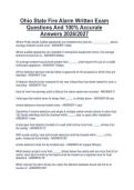 Ohio State Fire Alarm Written Exam&NewLine;Questions And 100&percnt; Accurate&NewLine;Answers 2026&sol;2027
