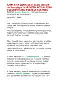 AAMA CMA certification exam content outline &lpar;page 2&rpar; UPDATED ACTUAL EXAM QUESTIONS