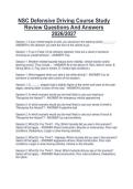 NSC Defensive Driving Course Study&NewLine;Review Questions And Answers&NewLine;2026&sol;2027
