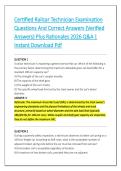 Certified Railcar Technician Examination &NewLine;Questions And Correct Answers &lpar;Verified &NewLine;Answers&rpar; Plus Rationales 2026 Q&A &vert; &NewLine;Instant Download Pdf 