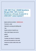 CSE 3901 Final - EXAM Questions&NewLine;Merged With 100&percnt; Correct &NewLine;Solutions &vert;&vert; Already Graded A&plus; &vert;&vert; &NewLine;2026-2027 Latest Update&excl;&excl;&excl;