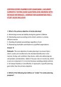 CERTIFIED ESTATE PLANNER &lpar;CEP&rpar; EXAM BANK &vert; ACCURATE CURRENTLY TESTING EXAM QUESTIONS AND ANSWERS WITH DETAILED RATIONALES &vert; VERIFIED FOR GUARANTEED PASS &vert; STUDY GUIDE INCLUSIVE