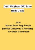 D441 OA &lpar;Objective Assessment&rpar; Exam Study Guide PDF &vert; Practice Questions&comma; Detailed Answers & Comprehensive Review 2026