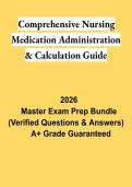 Comprehensive Nursing Medication Administration & Calculation Guide PDF &vert; Study Guide&comma; Practice Questions & Review 2026