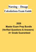 Nursing Dosage Calculations Exam Guide PDF &vert; Study Guide&comma; Practice Questions & Comprehensive Review 2026