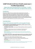 GISP Exam Actual Exam &ndash; Higher Education Geospatial Science Curriculum &ndash; 2026&sol;2027 Academic Year &ndash; Verified Questions and Answers for Advanced GIS Professionals and Spatial Data Learners