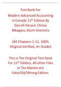 Test Bank For Modern Advanced Accounting in Canada&comma; 11th Edition By Darrell Herauf&comma; Chima Mbagwu&comma; Kevin Veenstra &lpar;All Chapters 1-12&comma; 100&percnt; Original Verified&comma; A&plus; Grade&rpar; 