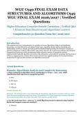 WGU C949 Final Exam Data Structures and Algorithms &ndash; Higher Education Computer Science Curriculum &ndash; 2026&sol;2027 Academic Year &ndash; Verified Questions and Answers for Advanced Data Structures and Algorithms Learners