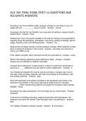 SLS 1501 FINAL EXAM &lpar;TEST1-4&rpar; QUESTIONS AND ACCURATE ANSWERS