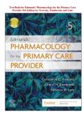 Test Bank for Pharmacology for the Primary Care Provider&comma; 5th Edition by Constance G&period; Visovsky&comma; Cheryl H&period; Zambroski&comma; and Shirley M&period; Lutz &ndash; Latest Updated Version with 1600&plus; Questions All Chapters 1 -62 included 