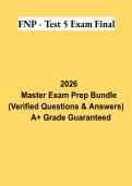 FNP Test 5 Final Exam PDF &vert; Family Nurse Practitioner Study Guide&comma; Practice Questions & Comprehensive Review 2026