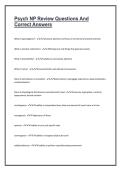 Psych NP Review Questions And&NewLine;Correct Answers
