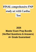 FINAL Comprehensive FNP Study Set with Cardiac Test PDF &vert; Family Nurse Practitioner Study Guide & Board Review 2026