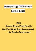 Dermatology &lpar;FNP School Guide&rpar; Exam PDF &vert; Family Nurse Practitioner Study Guide&comma; Practice Questions & Review 2026