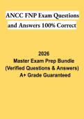 ANCC FNP Exam Questions and Answers 100&plus; PDF &vert; Family Nurse Practitioner Practice Test & Board Review 2026