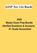 AANP Test 2 for Boards PDF &vert; Family Nurse Practitioner Study Guide&comma; Practice Questions & Board Review 2026