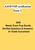 AANP FNP Certification Exam 3 PDF &vert; Family Nurse Practitioner Study Guide&comma; Practice Questions & Board Review 2026