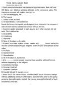 Florida Claims Adjuster Exam &vert; 206 Questions with 100&percnt; Correct Answers &vert; 33 Pages&NewLine;