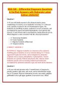 NSG 526 &ndash; Differential Diagnosis Questions & Verified Answers with Rationale Latest Edition 2026&sol;2027