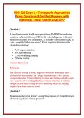 NSG 526 Exam 2 - Therapeutic Approaches Exam Questions & Verified Answers with Rationale Latest Edition 2026&sol;2027