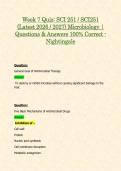 Week 7 Quiz&colon; SCI 251 &sol; SCI251 &lpar;Latest 2026 &sol; 2027&rpar; Microbiology &vert; Questions & Answers 100&percnt; Correct - Nightingale